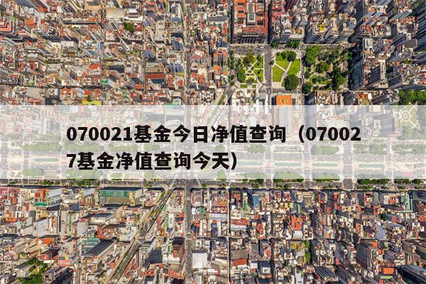 070021基金今日净值查询（070027基金净值查询今天）