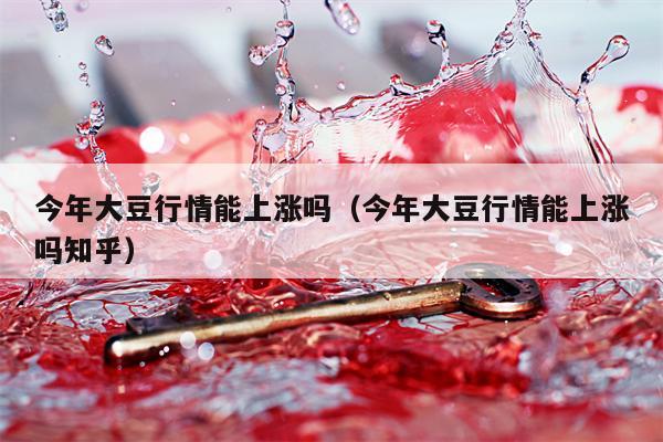 今年大豆行情能上涨吗（今年大豆行情能上涨吗知乎）