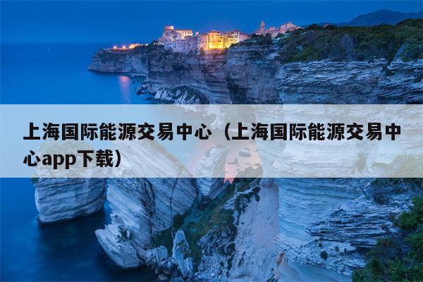 上海国际能源交易中心（上海国际能源交易中心app下载）