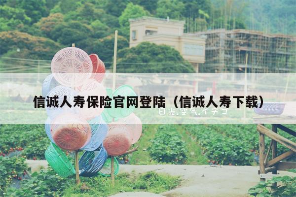 信诚人寿保险官网登陆（信诚人寿下载）