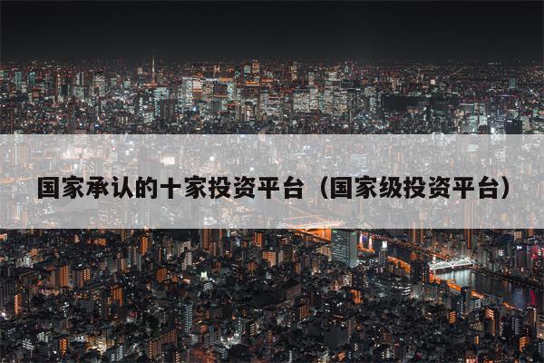 国家承认的十家投资平台（国家级投资平台）