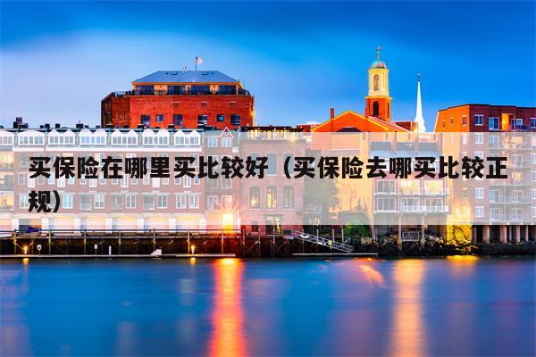 买保险在哪里买比较好（买保险去哪买比较正规）