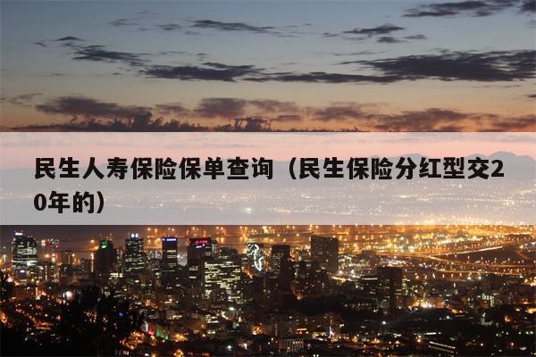 民生人寿保险保单查询（民生保险分红型交20年的）