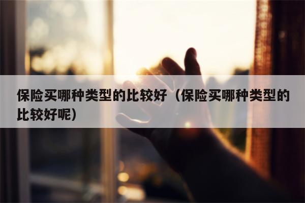 保险买哪种类型的比较好（保险买哪种类型的比较好呢）