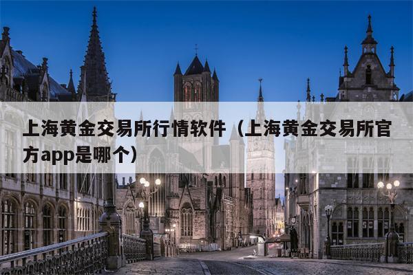 上海黄金交易所行情软件（上海黄金交易所官方app是哪个）