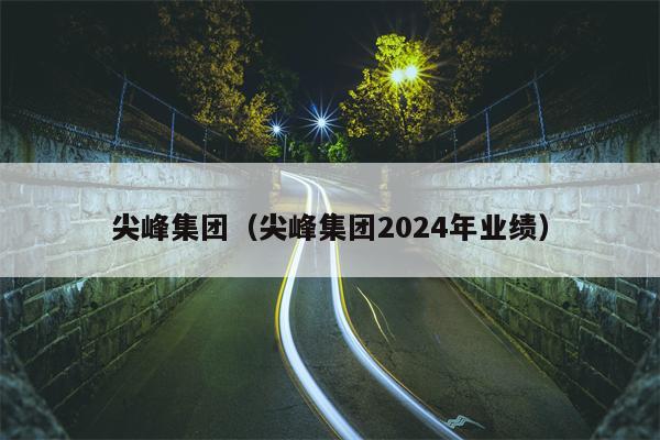 尖峰集团（尖峰集团2024年业绩）
