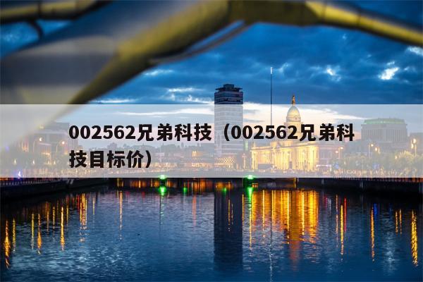 002562兄弟科技（002562兄弟科技目标价）