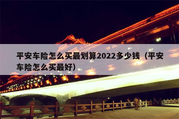 平安车险怎么买最划算2022多少钱（平安车险怎么买最好）