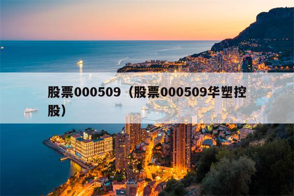 股票000509（股票000509华塑控股）