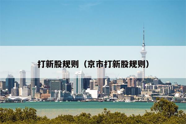 打新股规则（京市打新股规则）