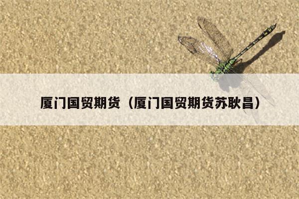 厦门国贸期货（厦门国贸期货苏耿昌）