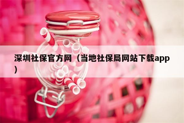 深圳社保官方网（当地社保局网站下载app）
