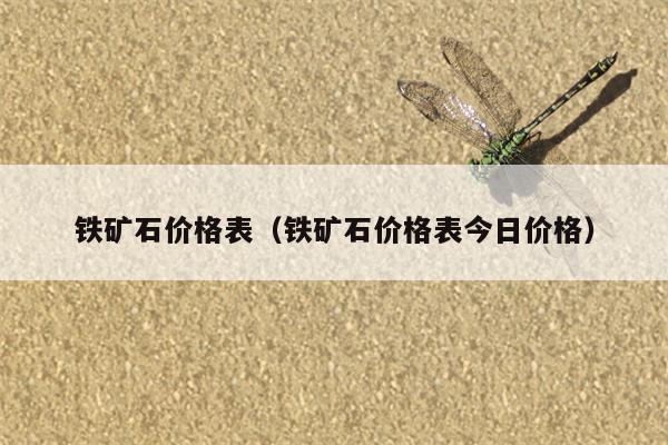 铁矿石价格表（铁矿石价格表今日价格）