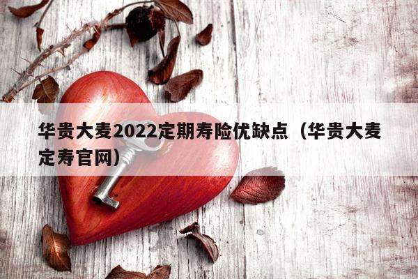 华贵大麦2022定期寿险优缺点（华贵大麦定寿官网）