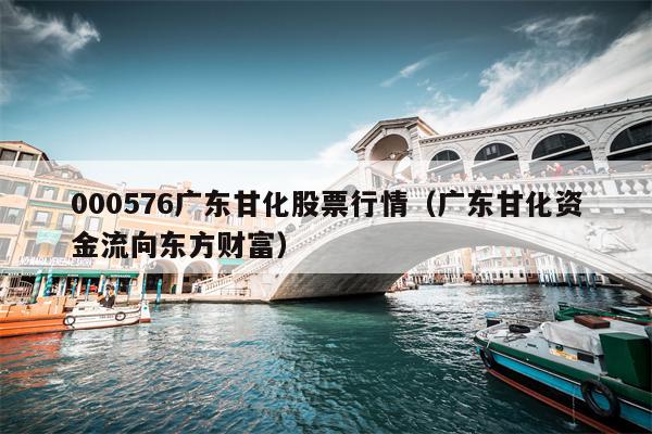 000576广东甘化股票行情（广东甘化资金流向东方财富）