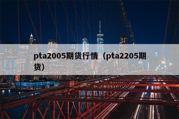 pta2005期货行情（pta2205期货）