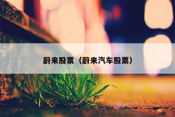蔚来股票（蔚来汽车股票）