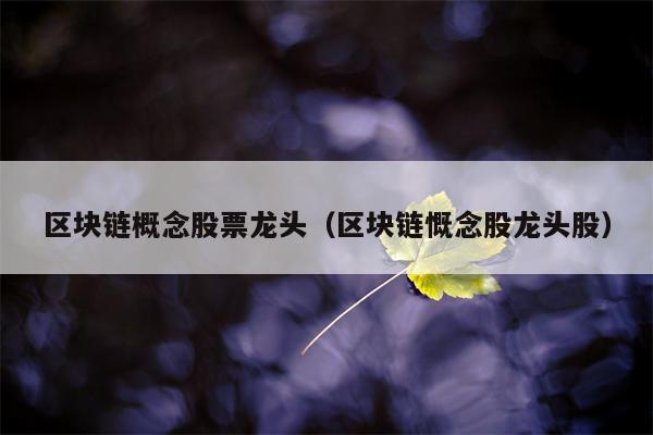 区块链概念股票龙头（区块链慨念股龙头股）