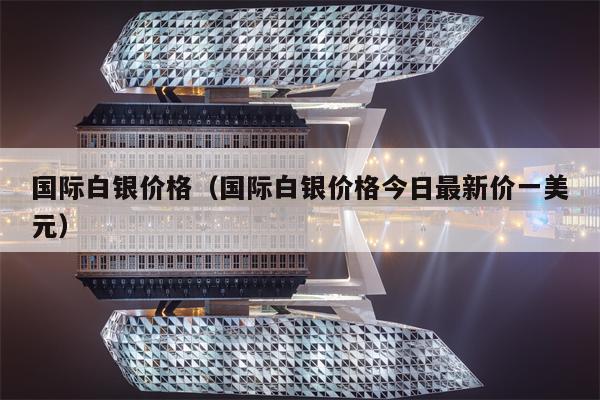 国际白银价格（国际白银价格今日最新价一美元）