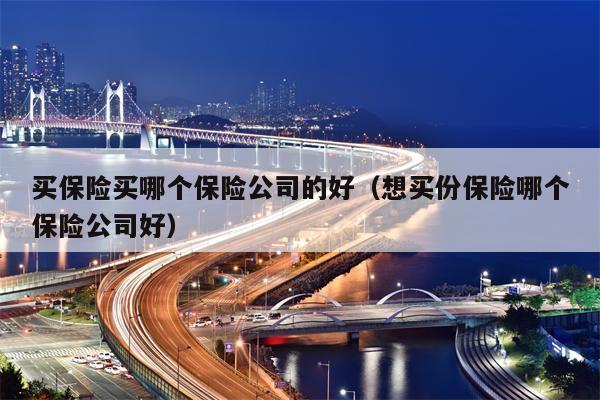 买保险买哪个保险公司的好（想买份保险哪个保险公司好）