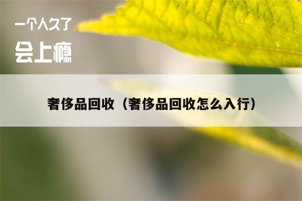 奢侈品回收（奢侈品回收怎么入行）