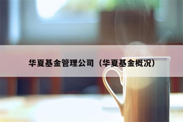 华夏基金管理公司（华夏基金概况）