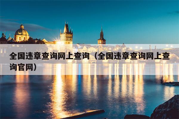 全国违章查询网上查询（全国违章查询网上查询官网）
