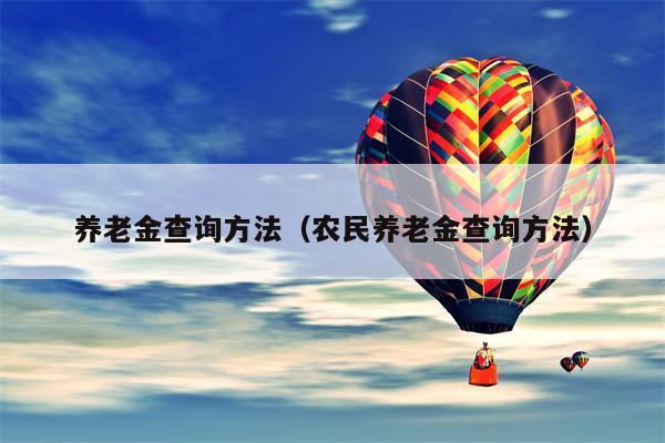 养老金查询方法（农民养老金查询方法）