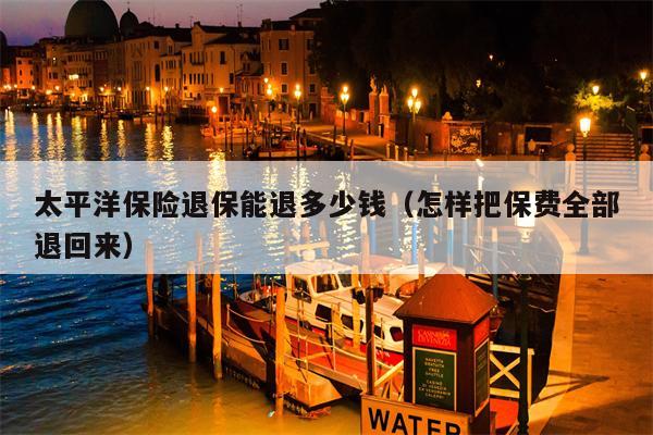 太平洋保险退保能退多少钱（怎样把保费全部退回来）