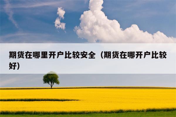 期货在哪里开户比较安全（期货在哪开户比较好）