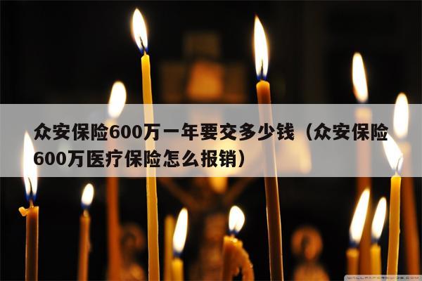 众安保险600万一年要交多少钱（众安保险600万医疗保险怎么报销）