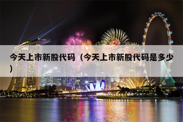 今天上市新股代码（今天上市新股代码是多少）
