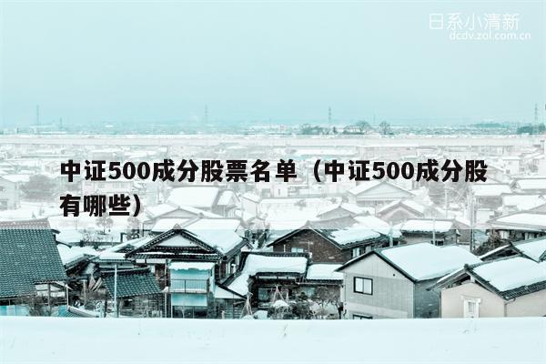 中证500成分股票名单（中证500成分股有哪些）
