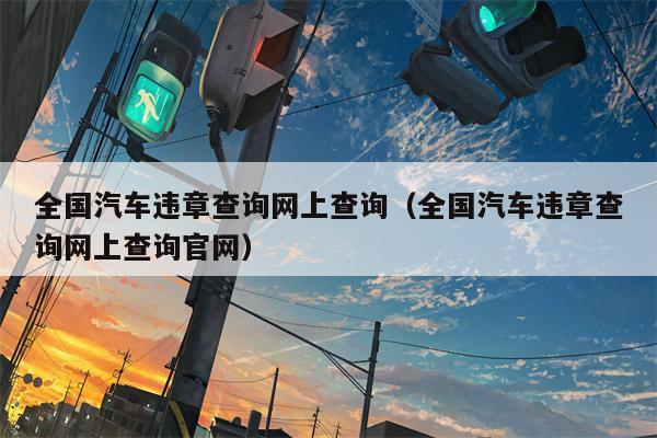 全国汽车违章查询网上查询（全国汽车违章查询网上查询官网）