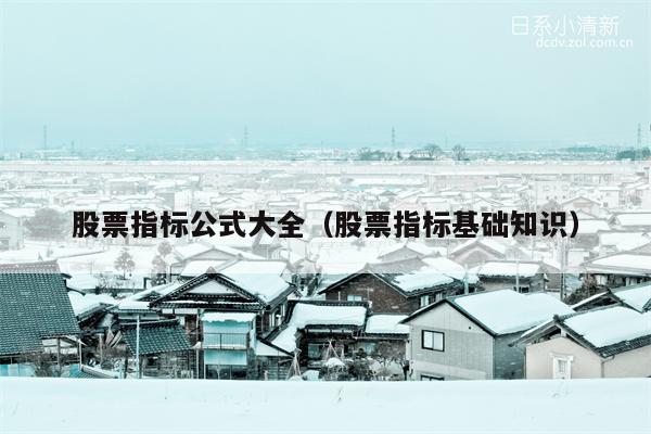 股票指标公式大全（股票指标基础知识）