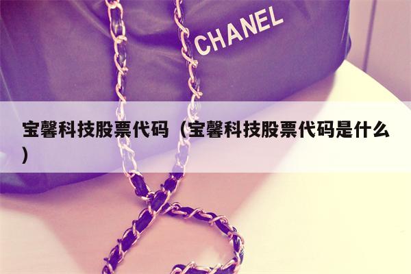 宝馨科技股票代码（宝馨科技股票代码是什么）