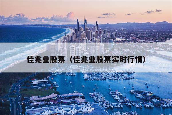 佳兆业股票（佳兆业股票实时行情）