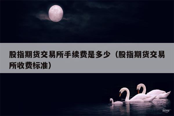 股指期货交易所手续费是多少（股指期货交易所收费标准）