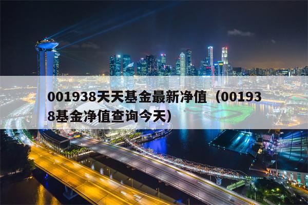 001938天天基金最新净值（001938基金净值查询今天）