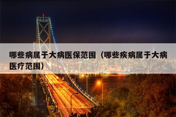 哪些病属于大病医保范围（哪些疾病属于大病医疗范围）