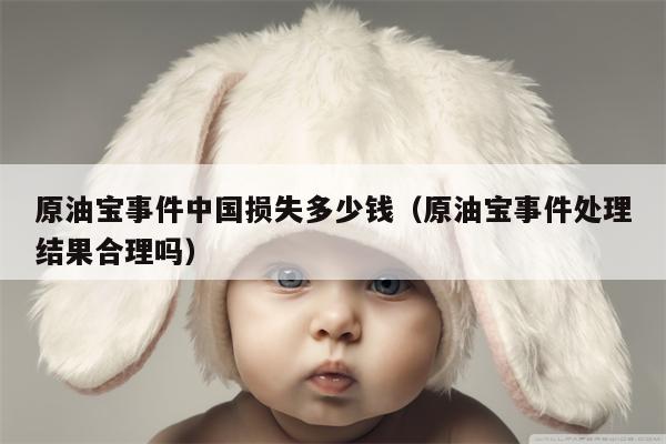 原油宝事件中国损失多少钱（原油宝事件处理结果合理吗）