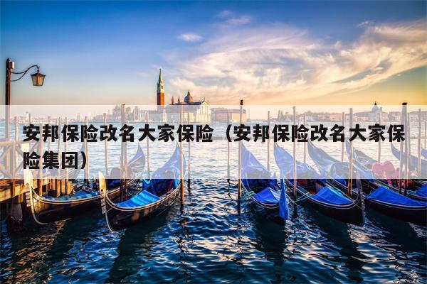 安邦保险改名大家保险（安邦保险改名大家保险集团）