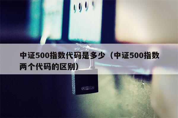 中证500指数代码是多少（中证500指数两个代码的区别）