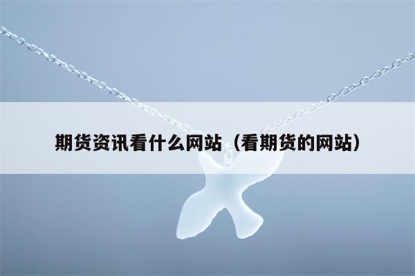期货资讯看什么网站（看期货的网站）