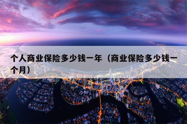 个人商业保险多少钱一年（商业保险多少钱一个月）