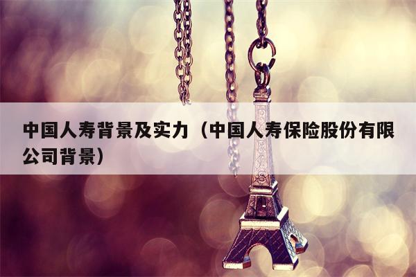 中国人寿背景及实力（中国人寿保险股份有限公司背景）