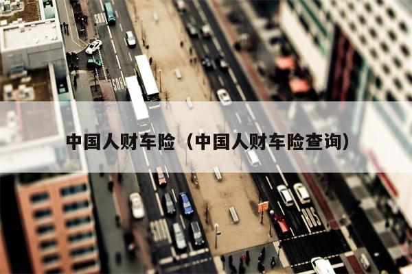 中国人财车险（中国人财车险查询）