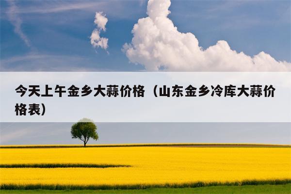 今天上午金乡大蒜价格（山东金乡冷库大蒜价格表）