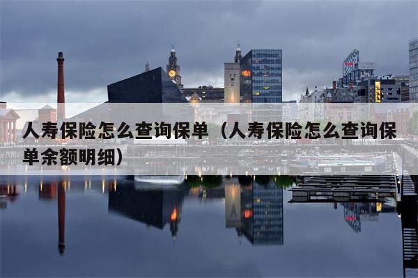 人寿保险怎么查询保单（人寿保险怎么查询保单余额明细）