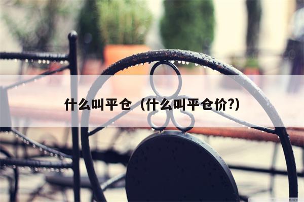 什么叫平仓（什么叫平仓价?）